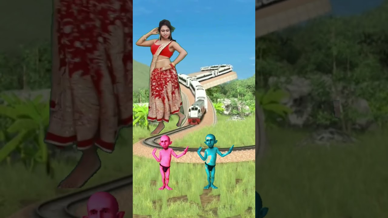 Cute beby stop train by dance 