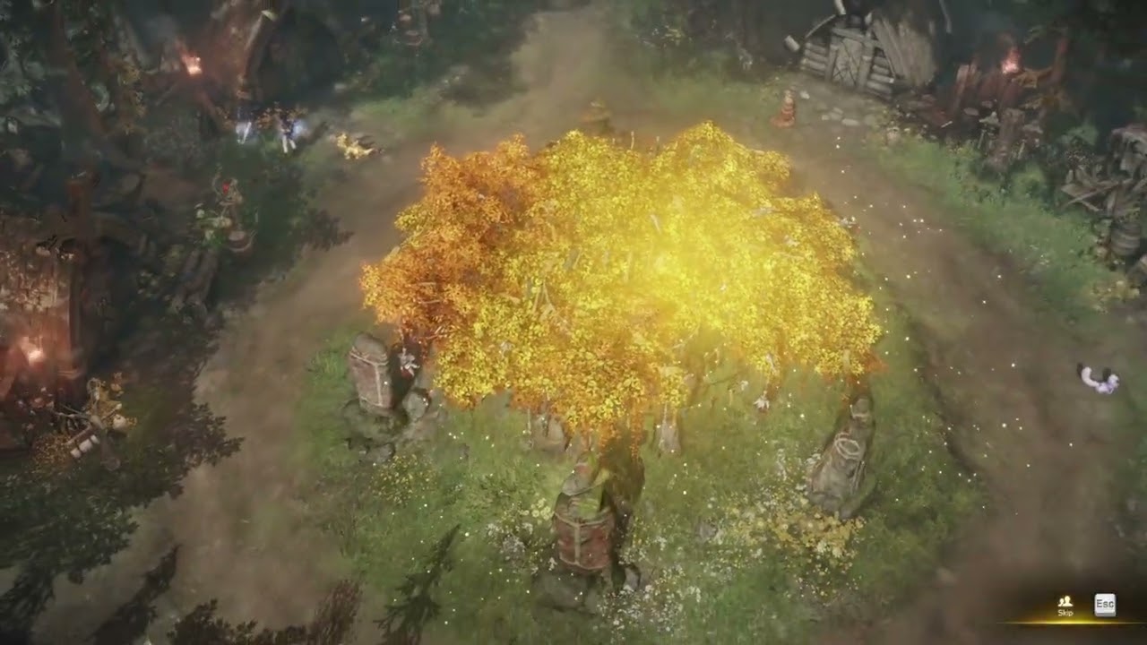 Panorama Of The Nomadic Shelter Origin Tree - The Wolf Lands - VISTA - Rowen - Lost Ark