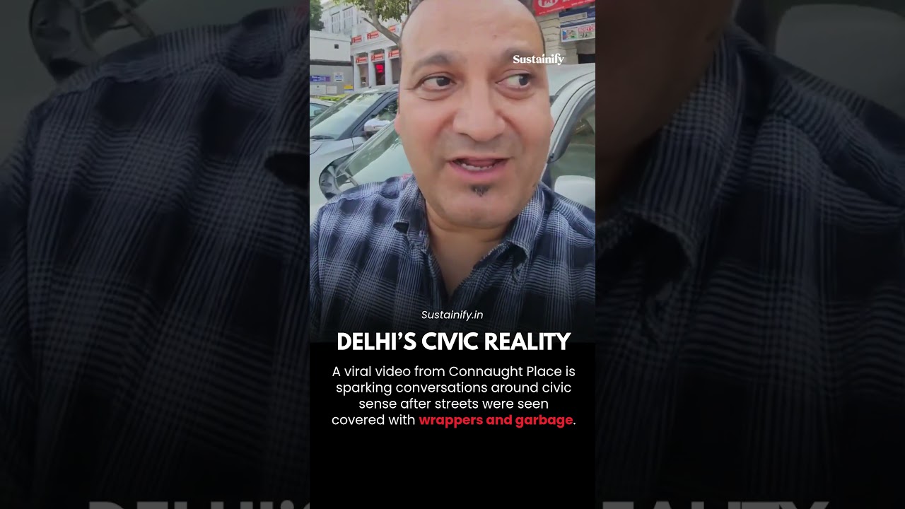 This viral video from Connaught Place shows streets filled with wrappers and trash. 😶 #cleanindia