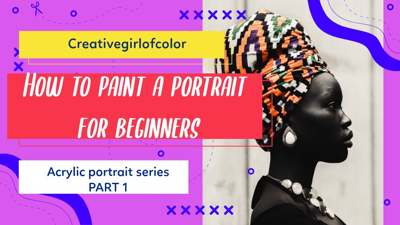 🔴 ACRYLIC PORTRAIT PAINTING TUTORIAL FOR BEGINNERS || How to paint a ...