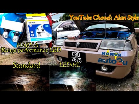 CARA PASANG NARVA (RANGE PERFORMANCE LED)&LED-T10 (RANGE PERFORMANCE LED)MALAM DAH MACAM SIANG BROQU