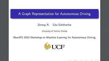 A Graph Representation for Autonomous Driving