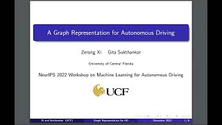 A Graph Representation for Autonomous Driving