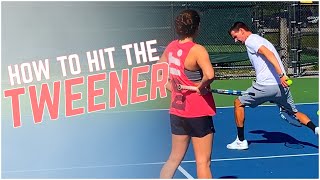 How to Hit The Tweener (between-the-legs shot ) | On Court Tennis Lesson screenshot 2