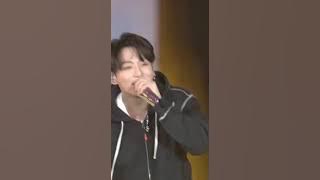 V making laugh Jungkook while he is singing Airplane Pt.2 on PTD On Seoul