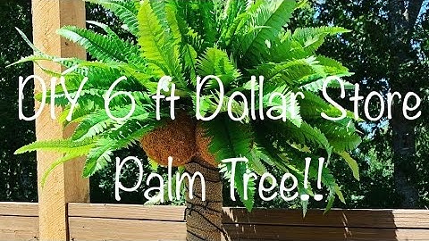 How to make a DIY Dollar Store Palm Tree 🌴