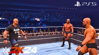 WWE 2K24 - Stone Cold & Stone Cold vs Stone Cold - Triple Threat