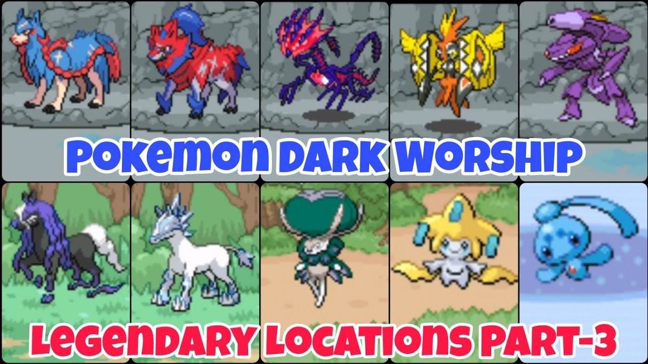 Pokemon Dark Worship 2023 All Legendary Locations  All Mythical And Ultra  Beasts Location Part-1 