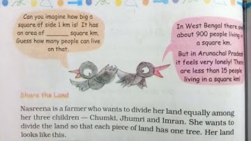 Class 5th Maths chapter 11 area and its boundary page number 152 to 153