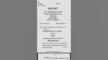 Business Statistics Question Paper 😳#shorts #ytshorts #questionpaper #statistics #bcom #1stsemester