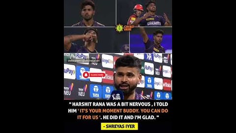 Shreyas Iyer on harshit rana🔥🔥#shreyasiyer #harshitrana #andrerussell #ipl2024 #shorts