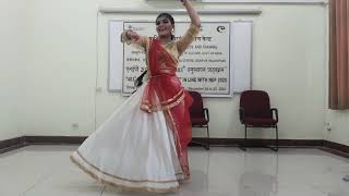 Wonderful kathak performance by Priyanshi at CCRT Udaipur in front of teachers of various states.
