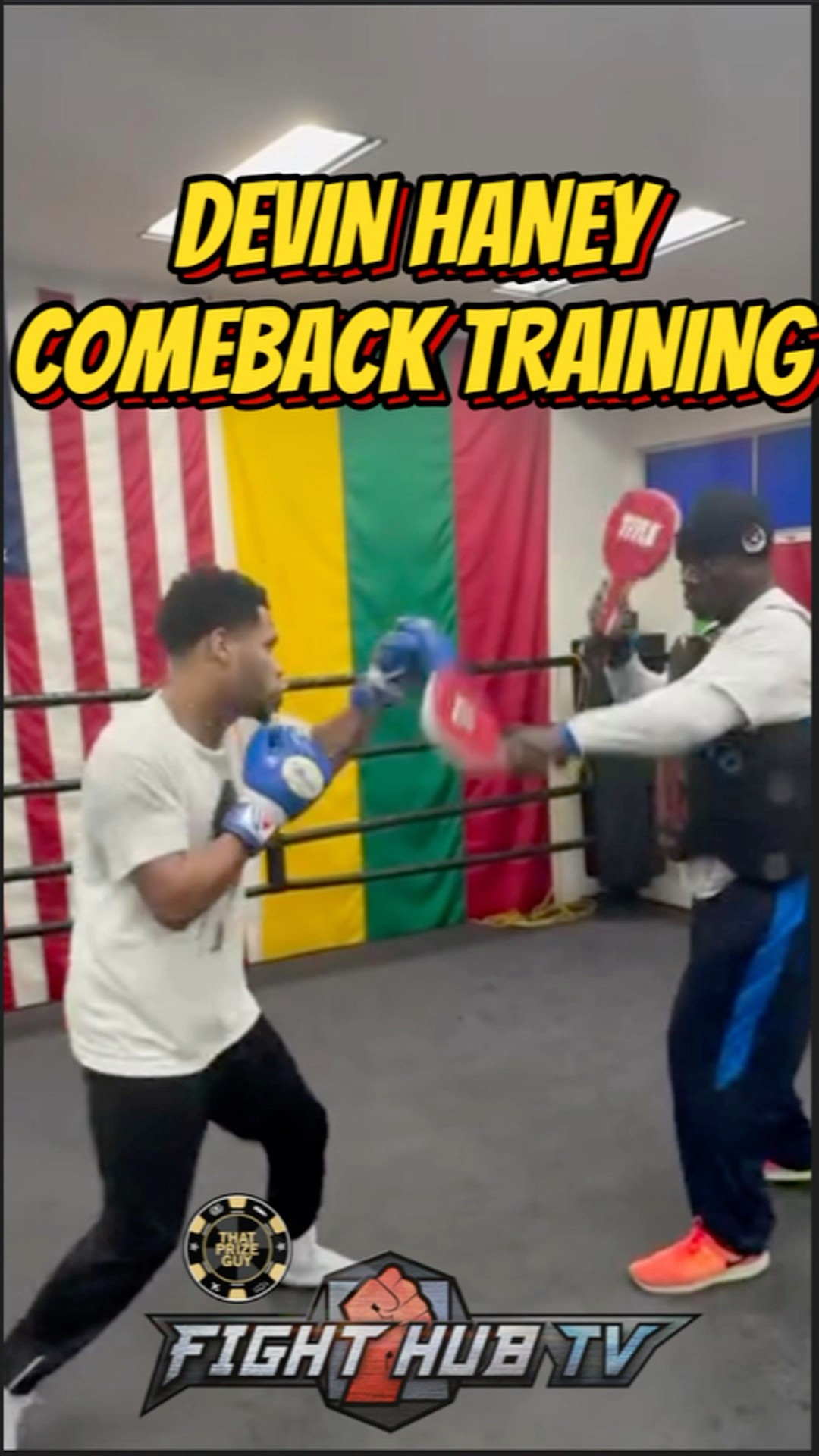DEVIN HANEY THROWING SHARP NEW MITT WORK COMBINATIONS DURING BOXING WORKOUT