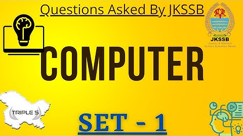 Computer - Practice Set - 1 || Questions Asked by  JKSSB || Live Class