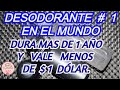 ✅DESODORANTE # 1 en el MUNDO, dura mas de UN AÑO Y vale menos de $1 DÓLAR/ Dulce y Natural.