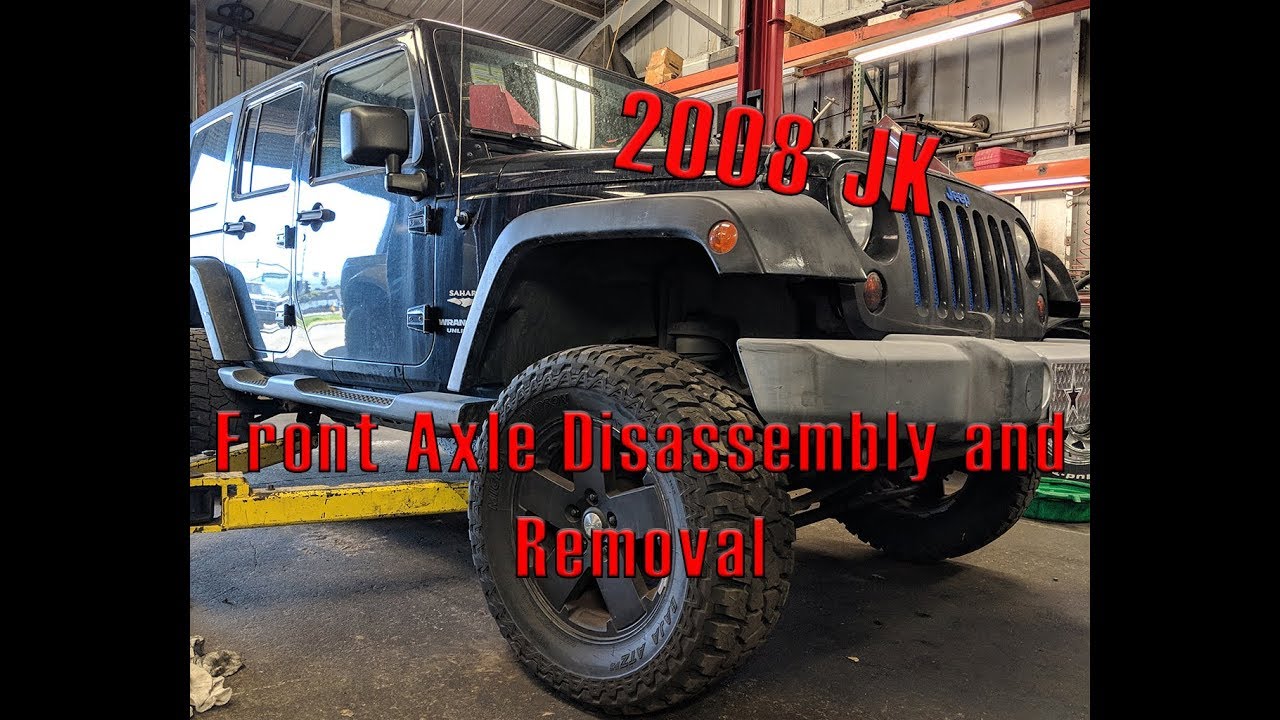 2008 JK Front Axle Disassembly and Removal - YouTube