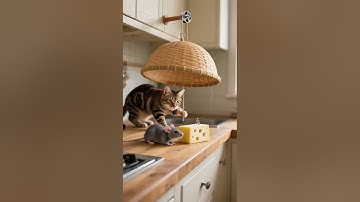 Shocking! 😱😱 This cat’s trap is a little too ingenious.. やばすぎ！😱😱猫の仕掛けは天才すぎる #shorts #tabbycat #trap