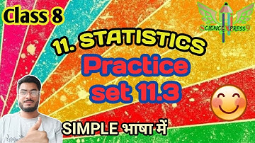 practice set 11.3 maths  class 8 11. Statistics