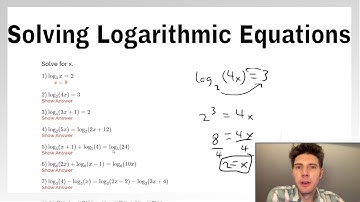 Solving Logarithmic Equations Examples