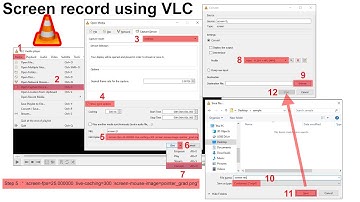 How to record Desktop screen using VLC Media player with mouse pointer