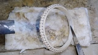 Silver bracelet making ! New design silver bracelet is made ! Handmade jewellery