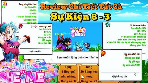 Ngọc Rồng Online - Hướng Dẫn Chi Tiết Tất Cả Sự Kiện 8-3