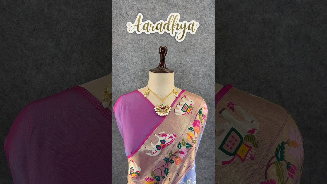 Lucknowi Paithani and Patola Fusion Saree