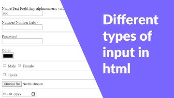 Most used input types in Html  | HTML5 (2022)