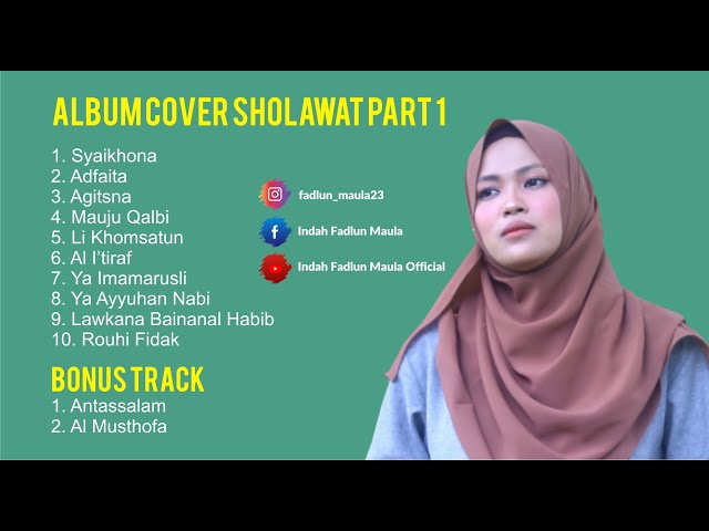 ALBUM COVER SHOLAWAT PART 1 I Indah Fadlun Maula class=
