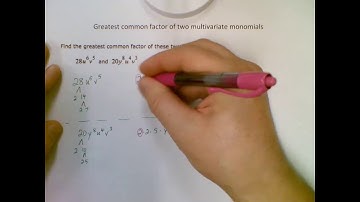 Algebra 1 - Greatest common factor of two multivariate monomials