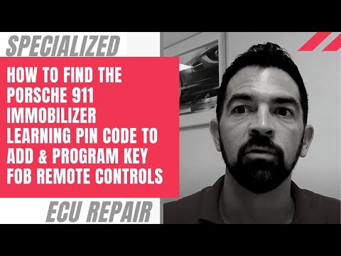 How To Find The Porsche 911 Immobilizer Learning Pin Code To Add x Program Key Fob Remote Controls