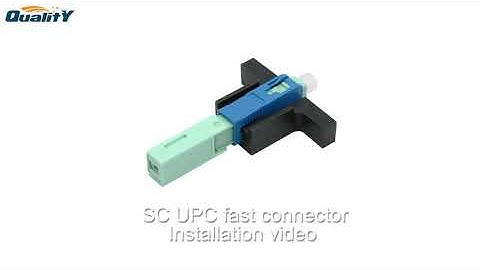 SC UPC fiber optic fast connector installation and test video