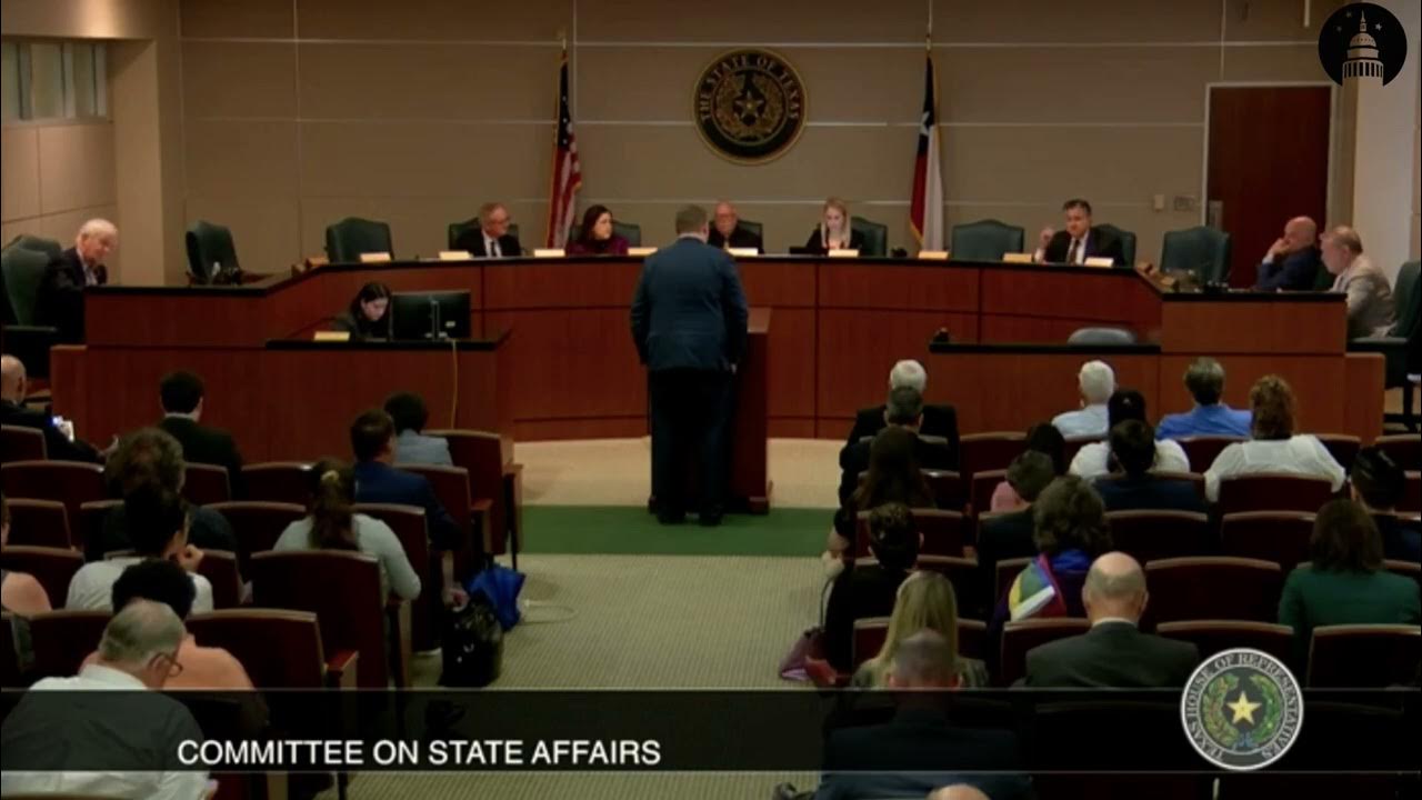 Jonathan Covey, Texas Values, answers questions from Rep. Raymond on