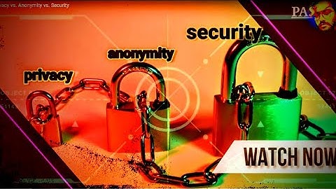 Privacy vs. Anonymity vs. Security