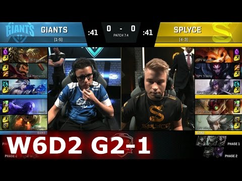 GIANTS vs Splyce | Game 1 S7 EU LCS Spring 2017 Week 6 Day 2 | GIA vs SPY G1 W6D2 1080p