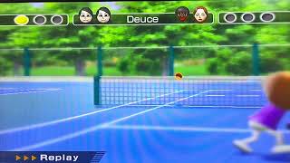 Wii Sports Tennis Best of 5 blue court