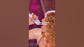 top 10 most used words in TS songs #taylorswift #shorts #swifties #viralshorts #erastour #blowup