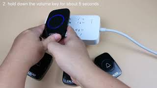 Bel Pintu Wireless Remote Doorbell Waterproof 38 Nada 1-2 Receiver