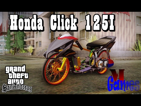 GTA SAN ANDREAS : HONDA CLICK 125I [MOD BIKE FOR GTA SA PC] @mimmigames1796