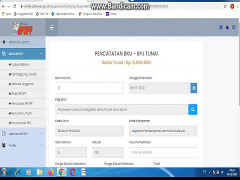 tutoril kegiatan pelapoaran BKU BPOPP online