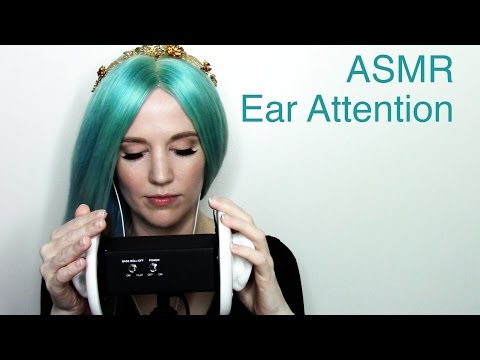 ASMR Ear Attention with tapping, ear brushing, inaudible whispering, and more