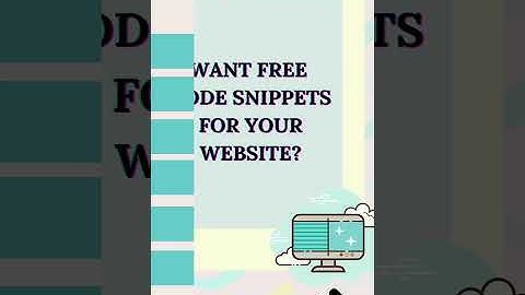 Want Free Snippets for your Website? #shorts #website #snippets #createshorts #YouTube#webdeveloper