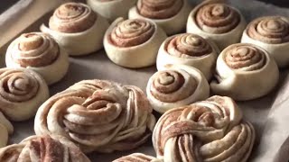Zimtschnecken/Cinnamon rolls/Tarçınlı rulo çörekler/Süsser Hefeteig/Thermomix