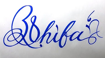 Shifa Name Signature Calligraphy Status | How to Cursive write with cut Marker #shifa @Shifa