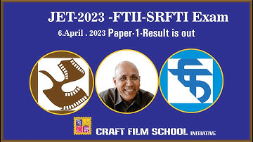 JET 2023 FTII - SRFTI  entrance exam RESULT of paper-1, How to check the result.