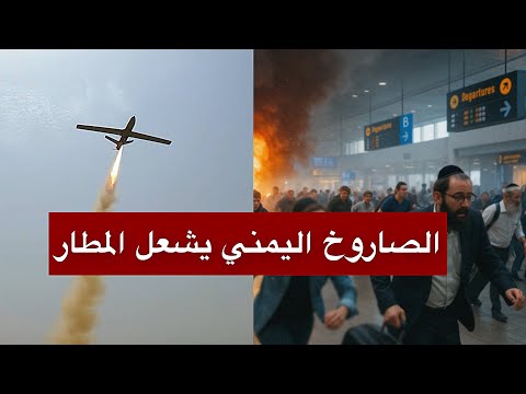 عاجل لحظة استهداف مطار رامون الإسرائيلي بصاروخ يمني متطور ومشاهد الرعب تعصف بالمسافرين 