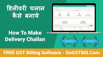 How to make Delivery Challan in GoGST - GOGSTBill.Com - Free GST Billing Software