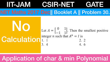Characteristic and minimal polynomials || CSIR NET MATHEMATICS || Linear Algebra @Prof.SamKu_