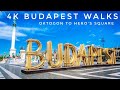 4K BUDAPEST WALKS - Andrássy Ave to Hero's Square. Silent Walking. Perfect Treadmill Video