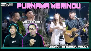 MALAYSIA REACTION | PURNAMA MERINDU - SITI NURHALIZA (COVER) BY ZIDAN, TRI SUAKA, FALDY NYONK